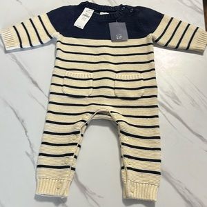 NWOT Baby Gap- Cotton Stripe Sweater One Piece